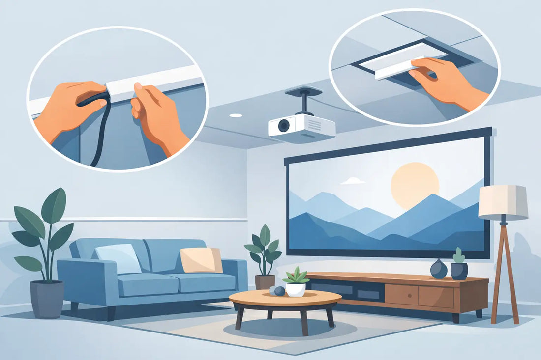 How to Hide Projector Cables Without Ruining the Room