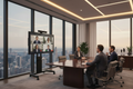 OFF-002 Premium Conference Room Lifestyle with Shelf